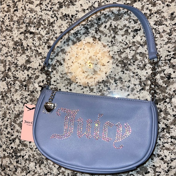 NWT Juicy Couture Be Classic Shoulder Bag Handbag Purse Bling Bedazzled Logo - Picture 2 of 8